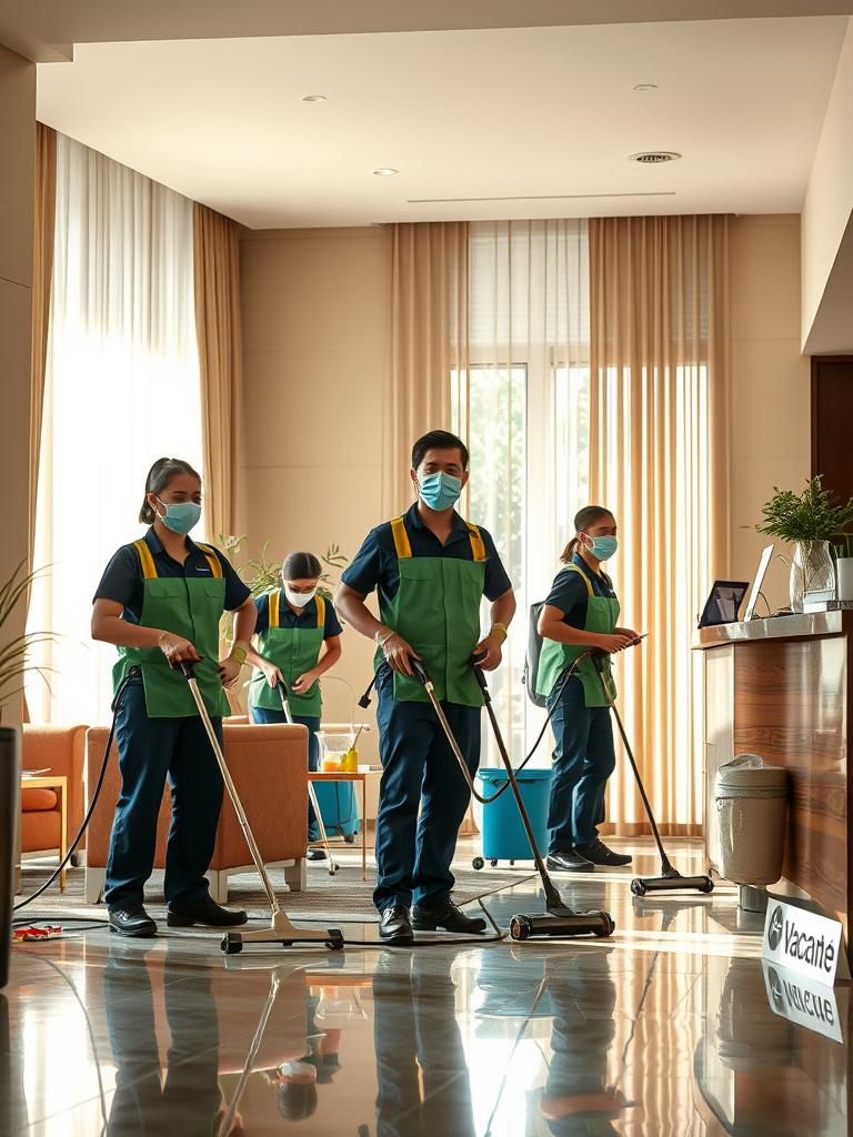 Profesionales en limpieza post-vaciado de hoteles Manresa