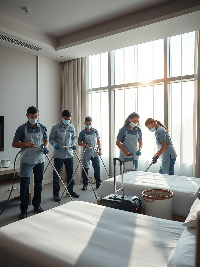 Profesionales en limpieza post-vaciado de hoteles Sant Vicenç dels Horts
