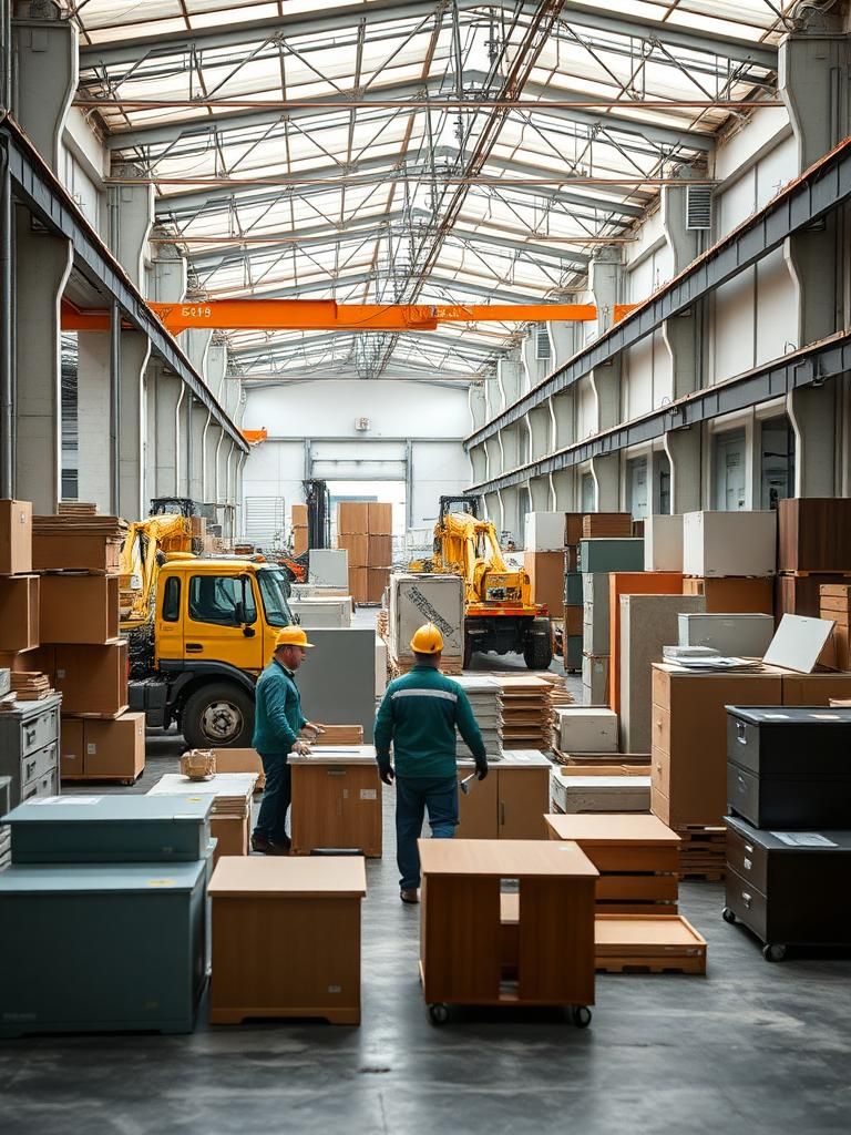 Vaciado de naves industriales en El Álamo