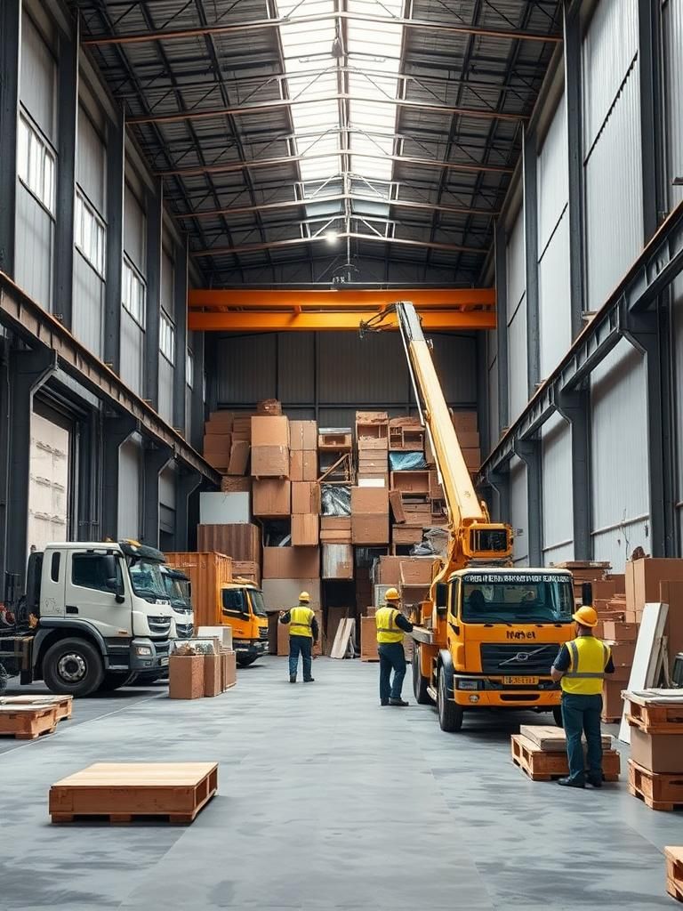 Vaciado de naves industriales en El Molar