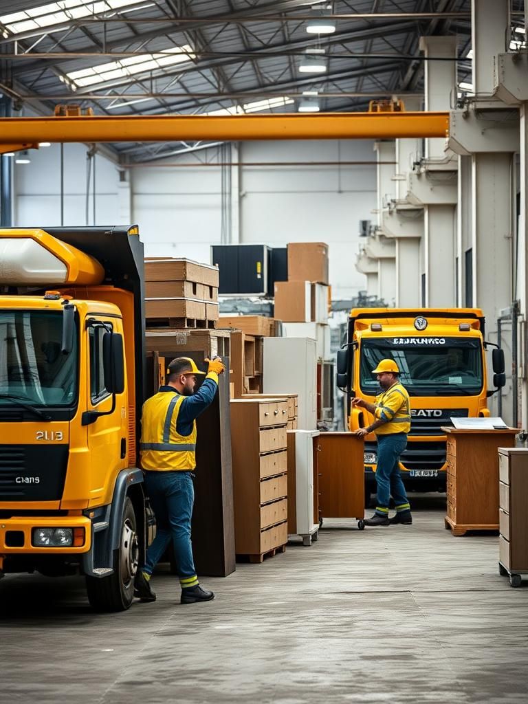 Vaciado de naves industriales en Móstoles