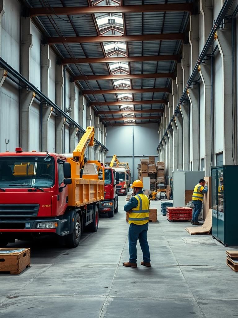 Vaciado de naves industriales en Oriola