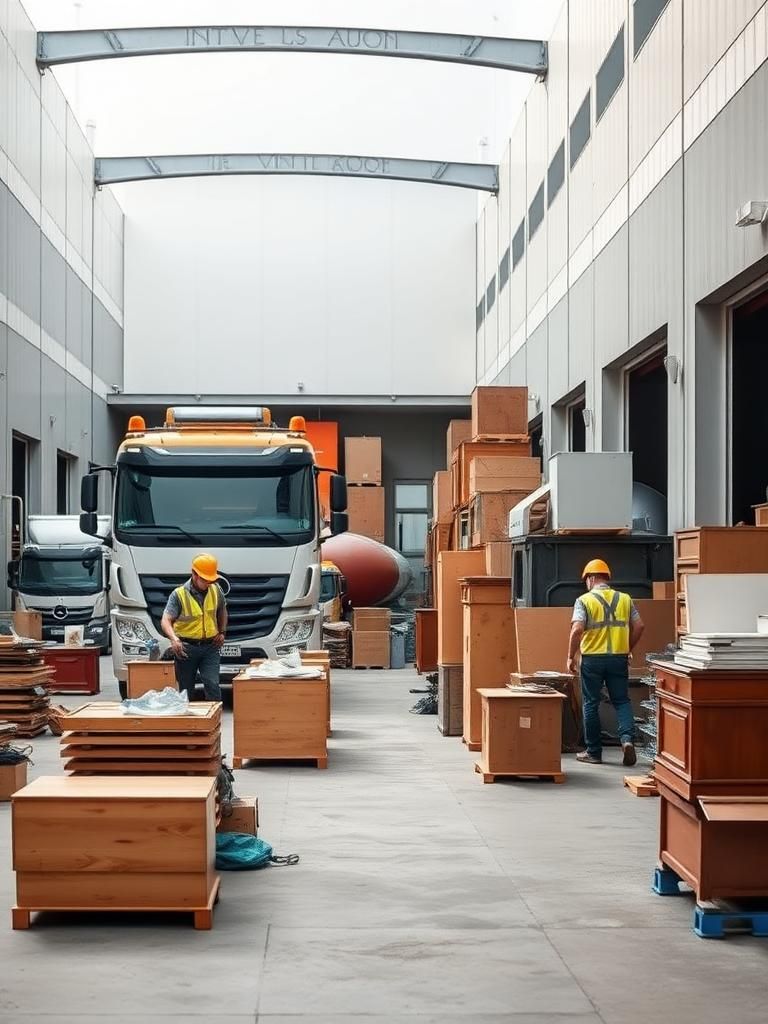Vaciado de naves industriales en Torrejón de la Calzada